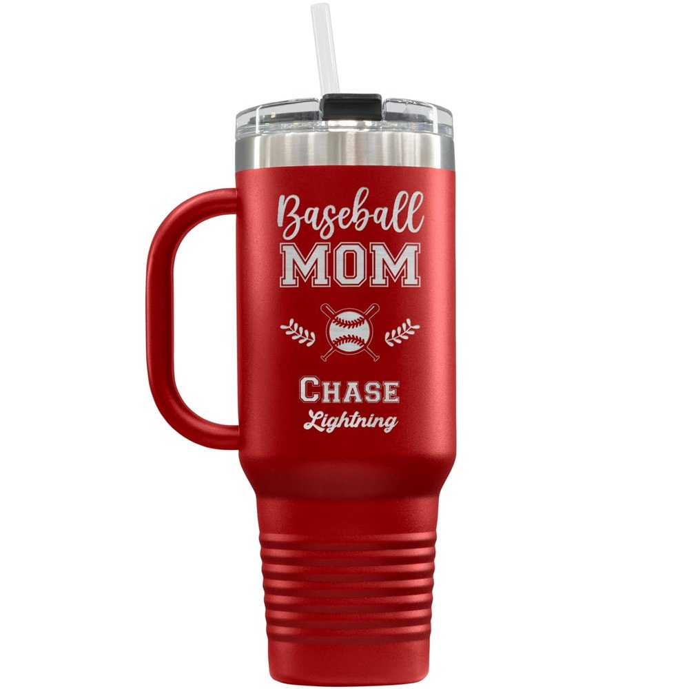 Personalized Baseball, Cheer, Dance, Football, Soccer, or Softball Mom Tumbler, 40-OZ, Offered In Muliple Colors, Straw and Lid Included. Personalize with Kids Name and Team Name (40-Oz, Dance)