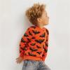 Toddler Boys Girls Sweatshirt Halloween Bat Shirt Long Sleeve Crewneck Pullover Cotton Graphic Top (A, 6-7 Years) view 2