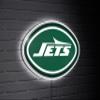 Team Sports America NFL New York Jets Ultra-Thin LED Light Wall Sign Dcor | Officially Licensed | 23 Inch Mascot Logo Shaped Wall Sign | Made in USA view 1