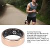 Smart Ring Health, Wearable Health Ring Stylish Elegant Water Sleep Monitoring Ring with Charging Cable for Sports Sleeping (Size 10) view 3