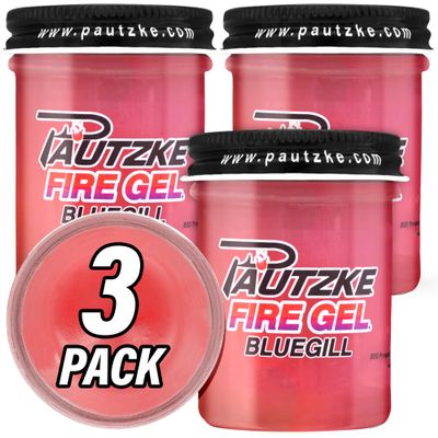 Pautzke Fire Gel Fish Attractant, Bluegill Scent Gel Bait for Lures & Tackle, 1.75 oz Extended Release Fish Attractant Enhances Panfish Catch in Freshwater, Great for Bluegill Bait & Jigs