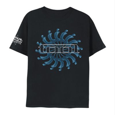 2Bhip Tool New Spiral Logo Adult Short Sleeve 90s Alternative Metal Music Vintage Style Graphic T-Shirt - Black - Small