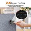 WHISPERHEAT Under Desk Warmer - Silent and Energy Efficient - Personal Under Desk Heater for Legs and Feet - for Office and Home - with Thermostat and Timer view 3