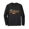 Indiana - Cool Funny Graphic Vintage Men Women Kids Retro Long Sleeve T-Shirt view 1