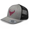 RIVEMUG NG Pink Bull Head Cowgirl Embroidered Curved Bill Trucker Hat Mid Crown Adjustable | Country Western Ranch Rodeo Cap view 1