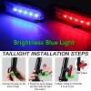 2 Pack USB Rechargeable LED Bike Tail Light Bicycle Rear Cycling Night Essential Reflector Seat Back Safety Lamp 4 Modes Waterproof Bright Warning Flash MTB Light for Men Women Kids (Blue) view 4