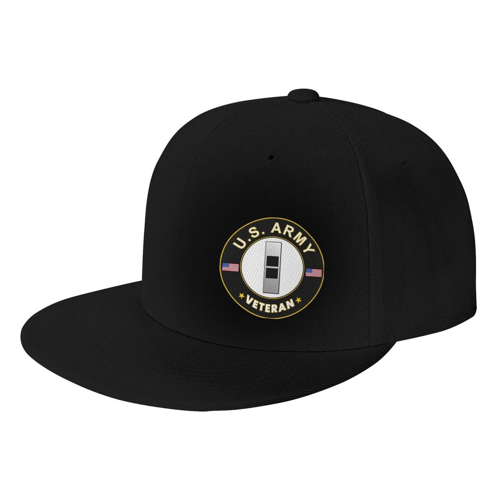 Joisbs Chief Warrant Officer 2 Veteran Classic Unisex Sun Hat with Flat Brim - Adjustable and Stylish for Outdoor Adventures! Black