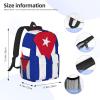 BKDODKS Cuban Flag Print Unisex Backpack Adults - Water-Resistant Backpack Hiking Work Travel And More view 4