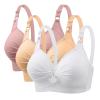 3 Pieces Bras for Women, Comfort Wireless Bralettes Sexy Plunge Push Up Underwear with Adjustable Straps view 1