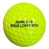 Sandbaggy Super Soft Yellow Golf Balls - John 3:16 Inscribed - Low Flight, Low Spin (USA Made) (Inscribed - John 3:16, 60, Count) view 1