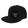 Joisbs Eagle Mexico Flag Classic Unisex Sun Hat with Flat Brim - Adjustable and Stylish for Outdoor Adventures! Black view 1