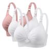 3 Pieces Bras for Women, Comfort Wireless Bralettes Sexy Plunge Push Up Underwear with Adjustable Straps view 1
