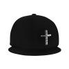 Joisbs John 3-16 Cross Classic Unisex Sun Hat with Flat Brim - Adjustable and Stylish for Outdoor Adventures! Black view 4