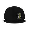 Joisbs Heavy Equipment Operator USA Flag Classic Unisex Sun Hat with Flat Brim - Adjustable and Stylish for Outdoor Adventures! Black view 4