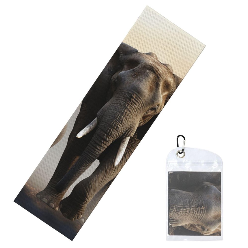 HCLYvexiria Cooling Towel (40"x12") Ice Towel Elephant in The Fog Cooling Towel for Neck Microfiber Cold Towel for Workout Soft Breathable Stay Cool Rags for Yoga Golf Gym Fitness