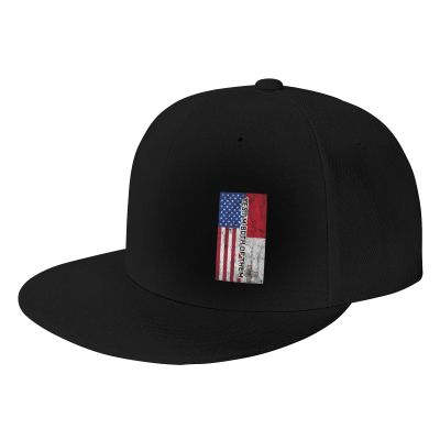 Joisbs American Half Malta Flag Friendship Classic Unisex Sun Hat with Flat Brim - Adjustable and Stylish for Outdoor Adventures! Black