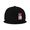 Joisbs American Half Malta Flag Friendship Classic Unisex Sun Hat with Flat Brim - Adjustable and Stylish for Outdoor Adventures! Black view 4