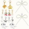 14Pcs Pearl Bow Shoe Charms for Sneakers Decoration Shoe Lace Charms Sneakers Elegant Pearl Buckle Dress Sneakers Accessories for Women Girls Bead Chain Shoelace Charm DIY Y2k Accessories view 2