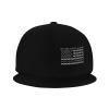 Joisbs American Flag Fight Brain Cancer Awareness Classic Unisex Sun Hat with Flat Brim - Adjustable and Stylish for Outdoor Adventures! Black view 4