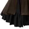 Yihaojia Lolita Dress for Women Girls Long Sleeves Ruffle Hem Goth Dresses Bowknot Sailor Uniform Collar Cosplay Dress Brown view 3