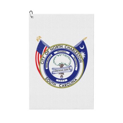 ASEDFGT Flag of North Charleston, South Carolina (1999-2009) Golf Towel 16 x 24 Inch Golf Towels for Golf Bags Polyester Golf Towel with Carabiner Clip Men and Women Golf Accessories