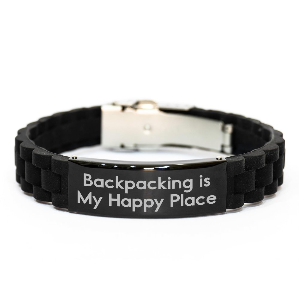 Backpacking Adventures Begin Here, Glide lock Clasp Birthday Unique Gift for Backpackers, Gift from Friends