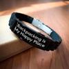 Backpacking Adventures Begin Here, Glide lock Clasp Birthday Unique Gift for Backpackers, Gift from Friends view 2
