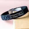 Backpacking Adventures Begin Here, Glide lock Clasp Birthday Unique Gift for Backpackers, Gift from Friends view 3