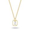JEMUALE 925 Sterling Silver Initial Necklaces for Women Dainty Letter Pendant Necklace with Cubic Zirconia Gold Necklaces Jewelry Z view 1