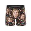 Custom Boxers Underwear With Funny Face Photo Briefs It for Man Husband Dad Boyfriend Novelty Personalized Underwear Shorts Valentine's Day Birthday M-colorful view 2