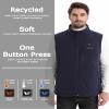 Venustas Men's Heated Fleece Vest with 6 Heating Zones, Lightweight Recycled Electric Fleece Vest view 2