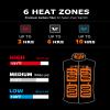 Venustas Men's Heated Fleece Vest with 6 Heating Zones, Lightweight Recycled Electric Fleece Vest view 3