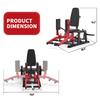 Hip Abductor Machine, Inner and Outer Thigh Machine, Abductor Adductor Machine, Hip Abduction Machine with 6 Levels Gear System & 4-Position Backrest Adjustment, Home Gym Equipment (Red) view 3