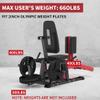 Hip Abductor Machine, Inner and Outer Thigh Machine, Abductor Adductor Machine, Hip Abduction Machine with 6 Levels Gear System & 4-Position Backrest Adjustment, Home Gym Equipment (Red) view 4