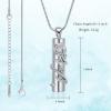 AIWENXI Cylinder Bar Memorial Ashes Necklace Roseflower Cremation Jewelry for Ashes for Men Women Stainless Steel Urns Necklaces Keepsakes Gifts Ashes Pendant Jewelry view 2