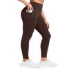 HeyNuts Workout Pro 7/8 Leggings with Pockets for Women, High Waisted Compression Tummy Control Workout Yoga Buttery Soft Pants Espresso_25'' M(8/10) view 1