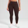 HeyNuts Workout Pro 7/8 Leggings with Pockets for Women, High Waisted Compression Tummy Control Workout Yoga Buttery Soft Pants Espresso_25'' M(8/10) view 2