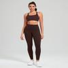 HeyNuts Workout Pro 7/8 Leggings with Pockets for Women, High Waisted Compression Tummy Control Workout Yoga Buttery Soft Pants Espresso_25'' M(8/10) view 3