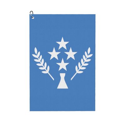 ASEDFGT Flag of Kosrae Golf Towel 16 x 24 Inch Golf Towels for Golf Bags Polyester Golf Towel with Carabiner Clip Men and Women Golf Accessories