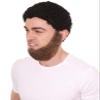 BC GOODS BY Men's Mid-Length Chin Curtain Beards Brown Cosplay Style Set, Flame-retardant Synthetic Fiber view 2