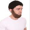 BC GOODS BY Men's Mid-Length Chin Curtain Beards Brown Cosplay Style Set, Flame-retardant Synthetic Fiber view 3
