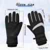 Feelorna Women Ski Gloves, Windproof Thermal Touchscreen Gloves Waterproof Winter Warm Snow Glove for Skiing Cycling Outdoor Sports (Black Gray) view 2