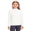 Auranso 3 Pack Boys Girls Turtleneck Kids Long Sleeve Shirts Solid Warm Unisex Turtle Neck Top Black White Pink 11-12 Years view 4