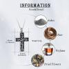Ydmwannx Tree of Life Urn Necklace for Ashes for Women Men Cremation Jewelry Cross Stainless Steel Ashes Pendant Keepsake Memorial for Jewelry for Human view 2