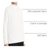 Auranso 3 Pack Boys Girls Turtleneck Kids Long Sleeve Shirts Solid Warm Unisex Turtle Neck Top Black White Red 5-6 Years view 4