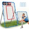 JOLORLY 2-in-1 Volleyball Rebounder Net System, Adjustable from 7x4 ft to 4x4.5 ft, 4-Angle Bounce Back Net, Training Equipment for Volleying, Bumping, Spiking Practice, Resists Twisting (Blue) view 1