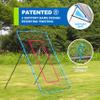 JOLORLY 2-in-1 Volleyball Rebounder Net System, Adjustable from 7x4 ft to 4x4.5 ft, 4-Angle Bounce Back Net, Training Equipment for Volleying, Bumping, Spiking Practice, Resists Twisting (Blue) view 2