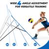 JOLORLY 2-in-1 Volleyball Rebounder Net System, Adjustable from 7x4 ft to 4x4.5 ft, 4-Angle Bounce Back Net, Training Equipment for Volleying, Bumping, Spiking Practice, Resists Twisting (Blue) view 3