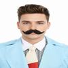 BC GOODS BY Black Cosplay Moustache Set for Men Hook Style Facial Hair, Flame-retardant Synthetic Fiber view 1