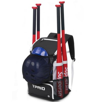 TPAID Baseball Backpack Large Capacity 4 Bats Softball Bag with Shoes Compartment and Fence Hook, Lightweight Baseball Equipment Bag, Helmets, Gloves, Hats, Clothes